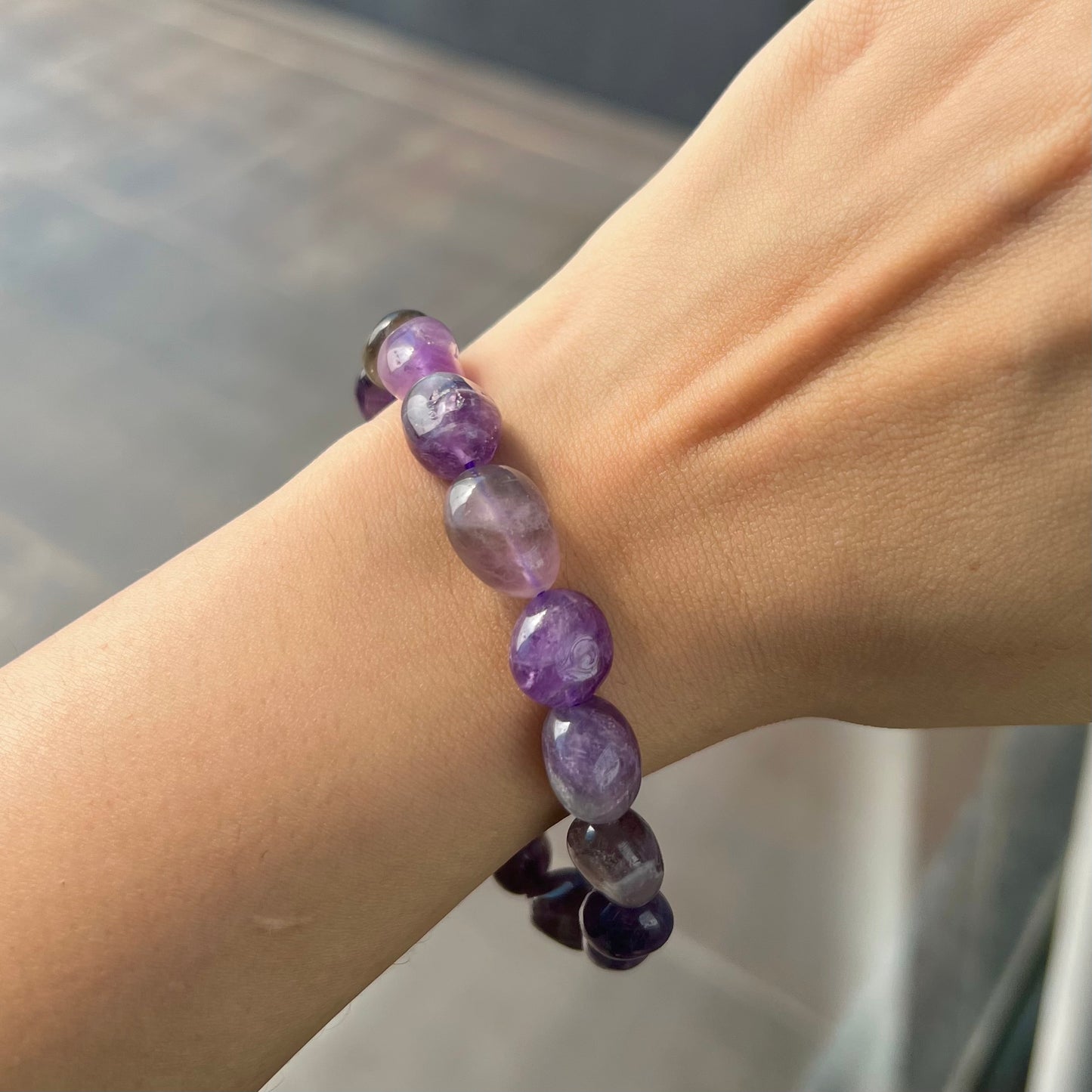 Amethyst Crystal Tumble Bracelet