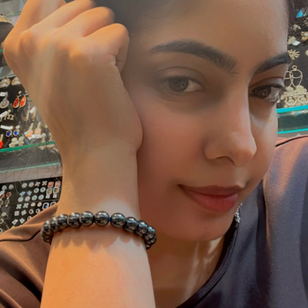 The Preity Zinta Hematite Crystal Bracelet
