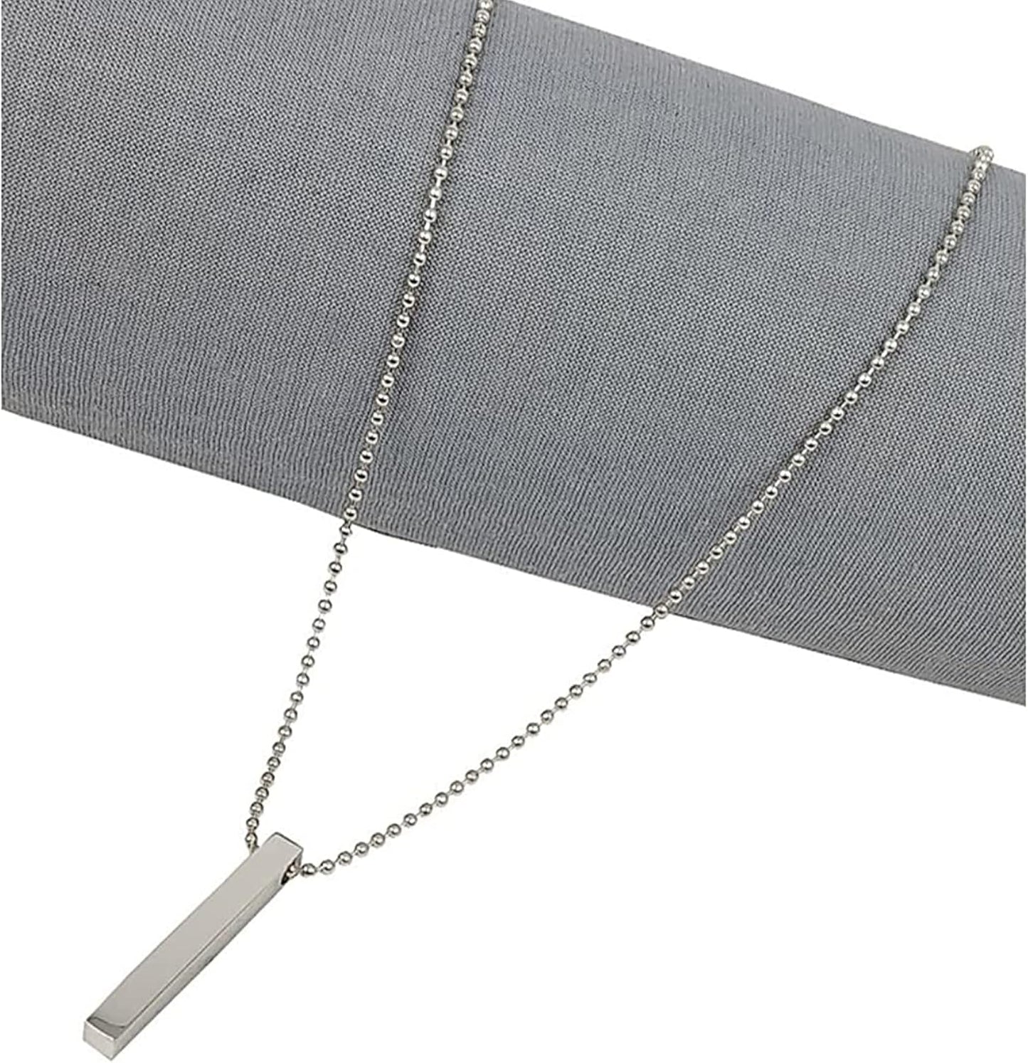 Silver Bar Pendant Chain
