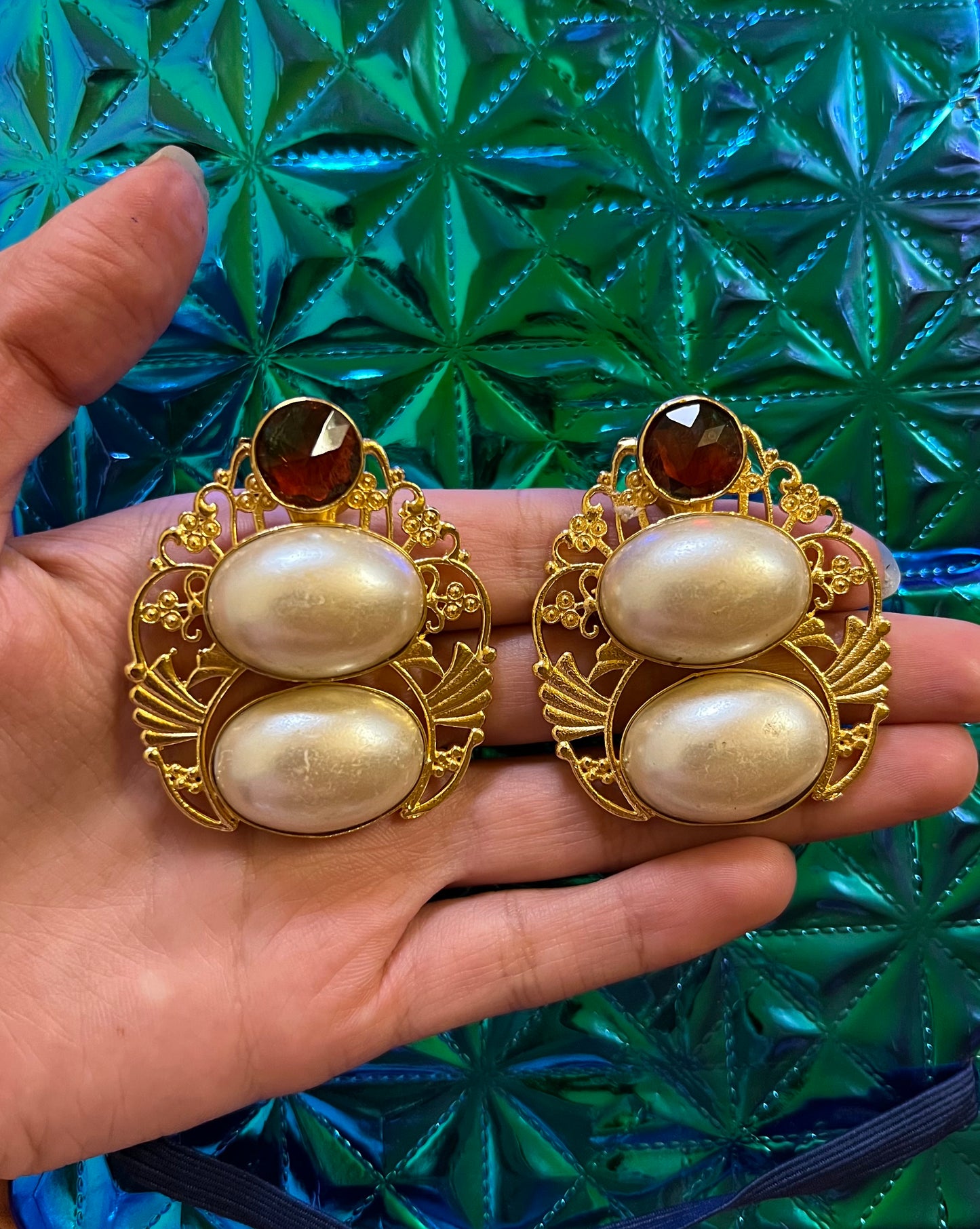Baroque Pearl Gold Plated Earrings
