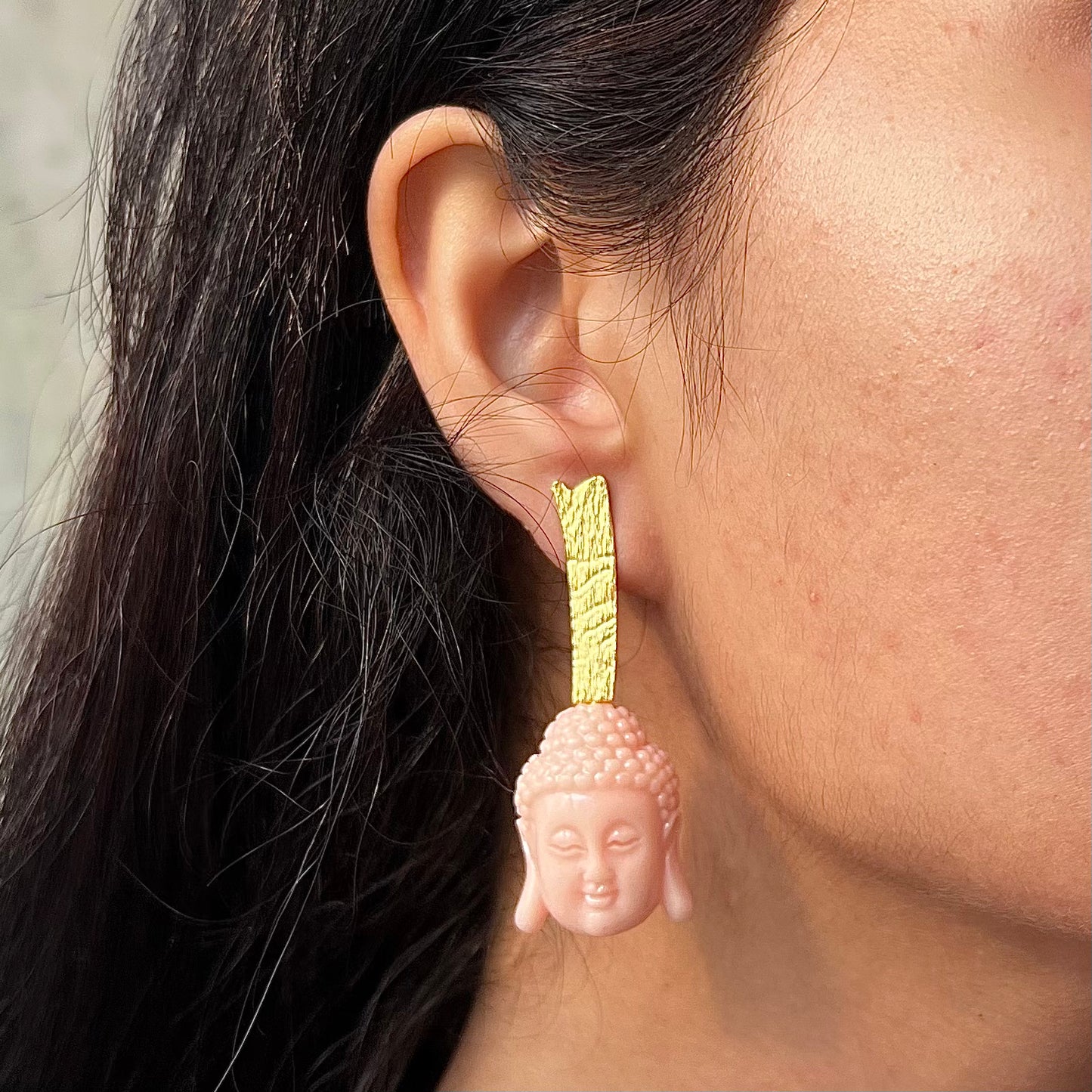 Buddha Gold Plated Earrings