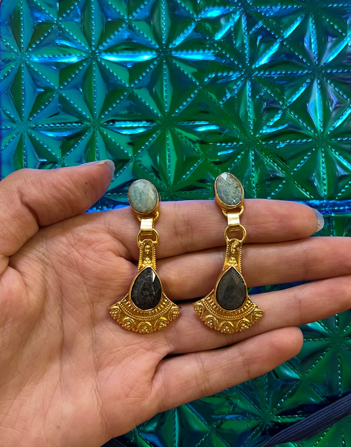 Crystal Dupe Drop Gold Plated Earrings