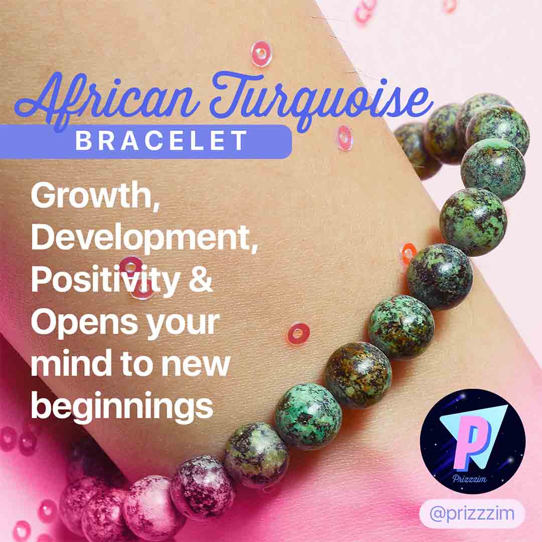 African Turquoise Crystal Bracelet