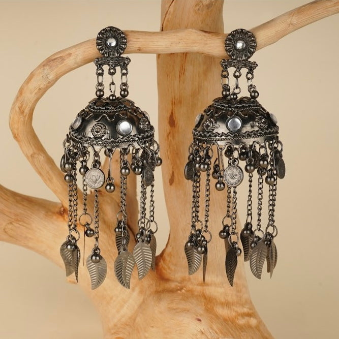 Dreamcatcher Black Oxidised Earrings