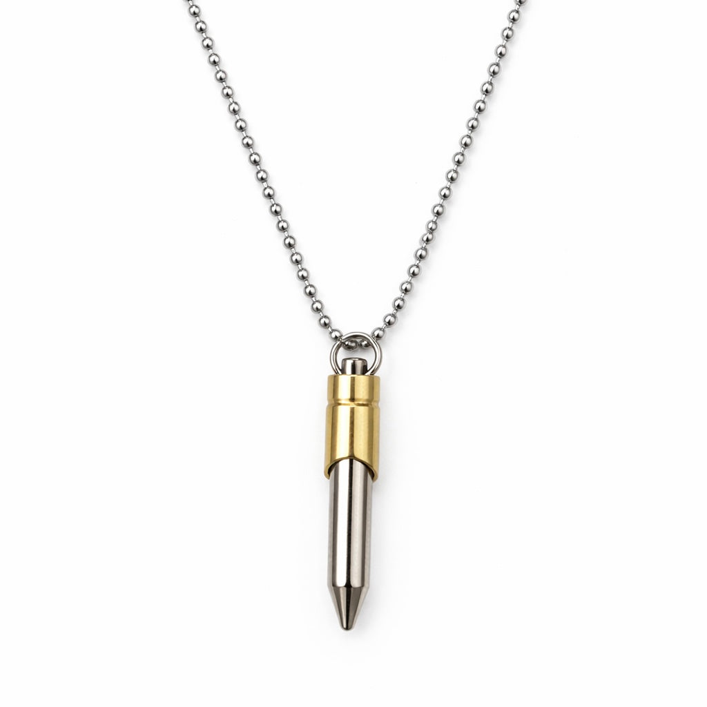 Gold Bullet Pendant Chain