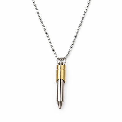 Gold Bullet Pendant Chain