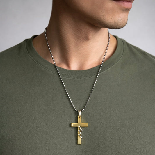 Gold Cross Pendant Chain