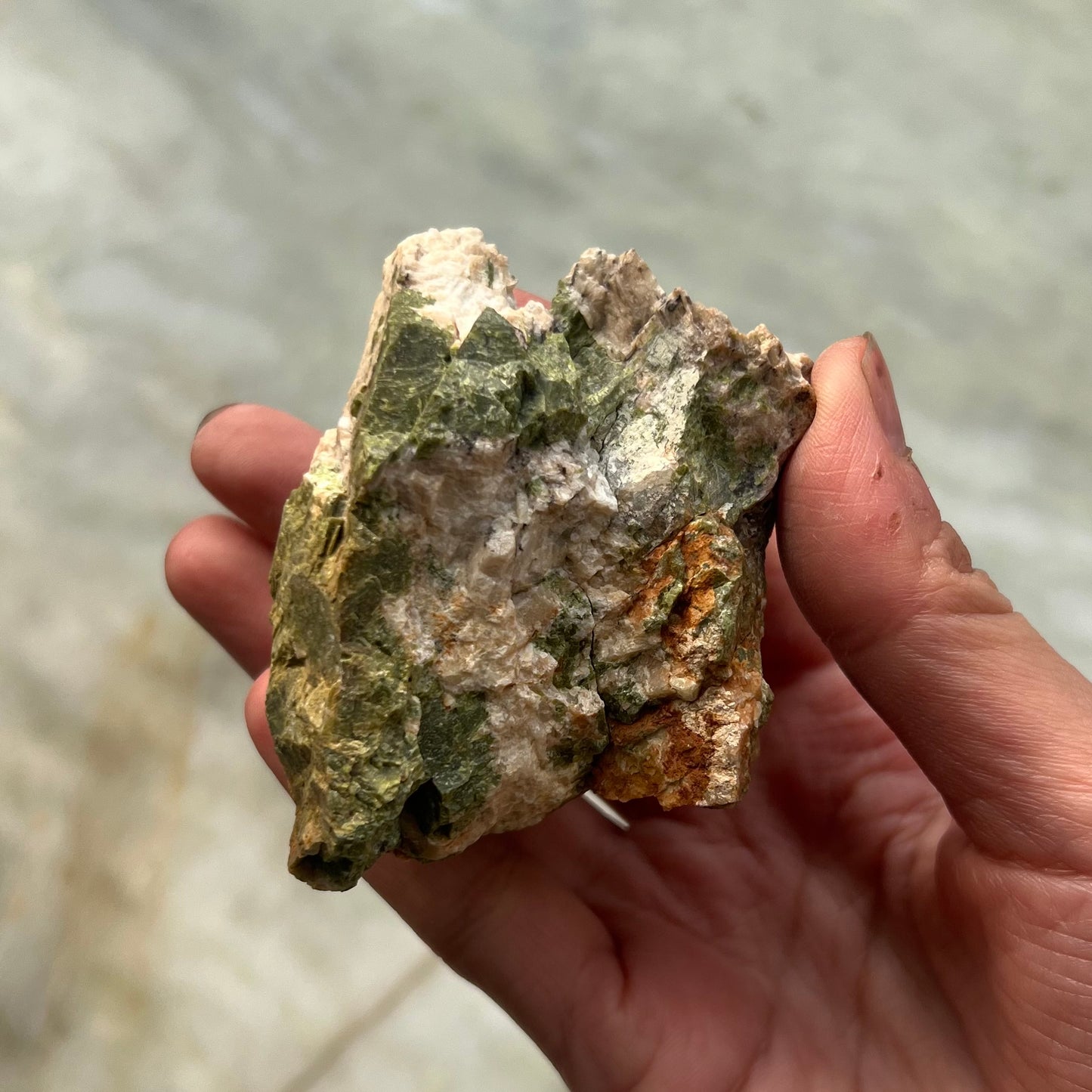 Unakite Green Raw Crystal Natural Rock Stone 250 grams