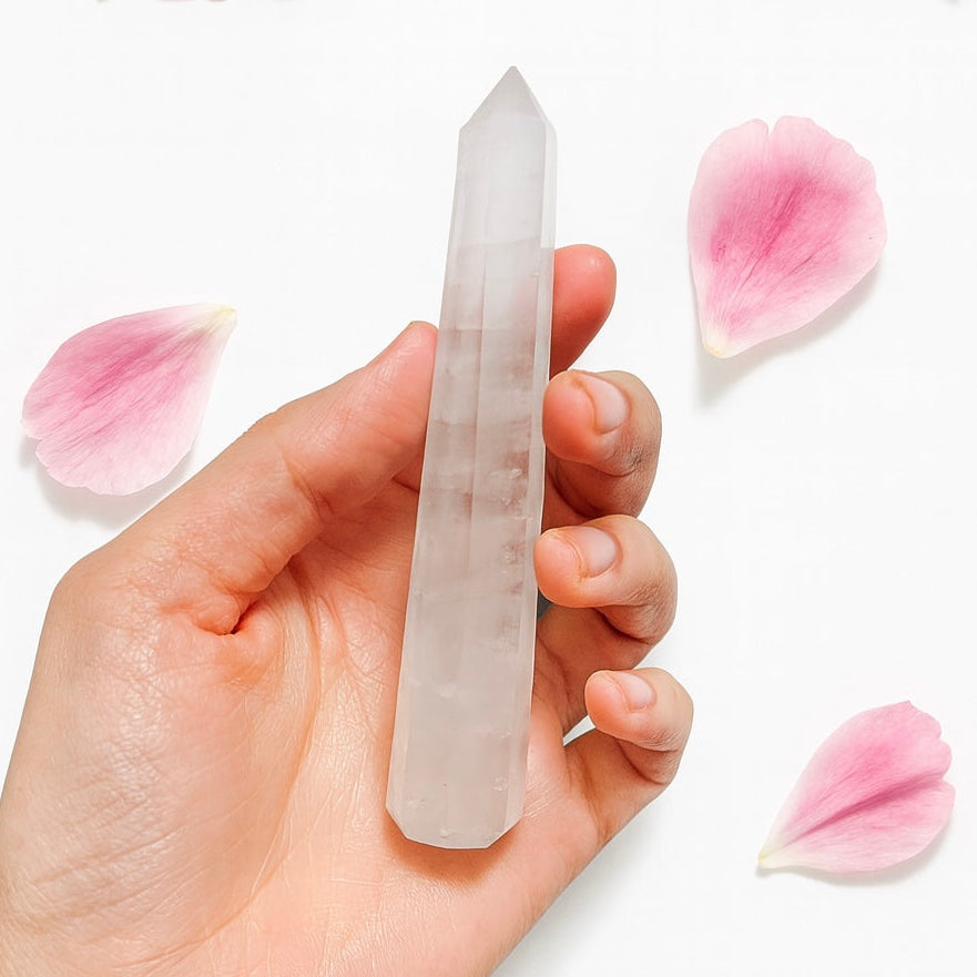Clear Quartz Crystal Spatik Tower Point