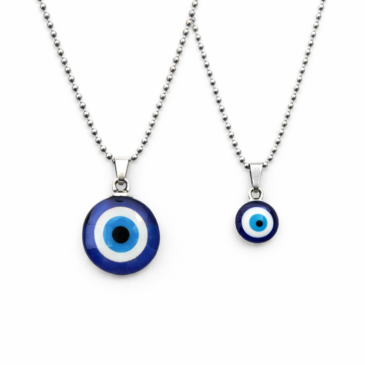 Blue Evil Eye Pendant Chain for Nazar Pack of 2