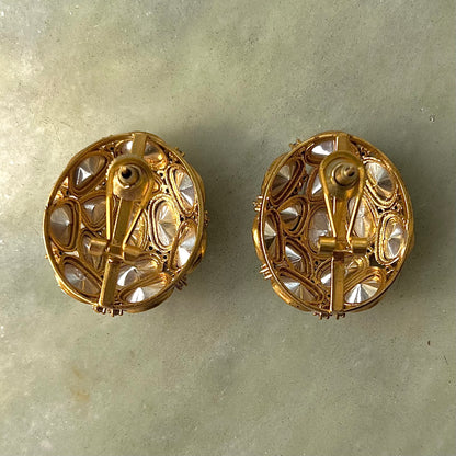 Aishwarya Rai Polki Diamond Zircon AD Stone Earringsk