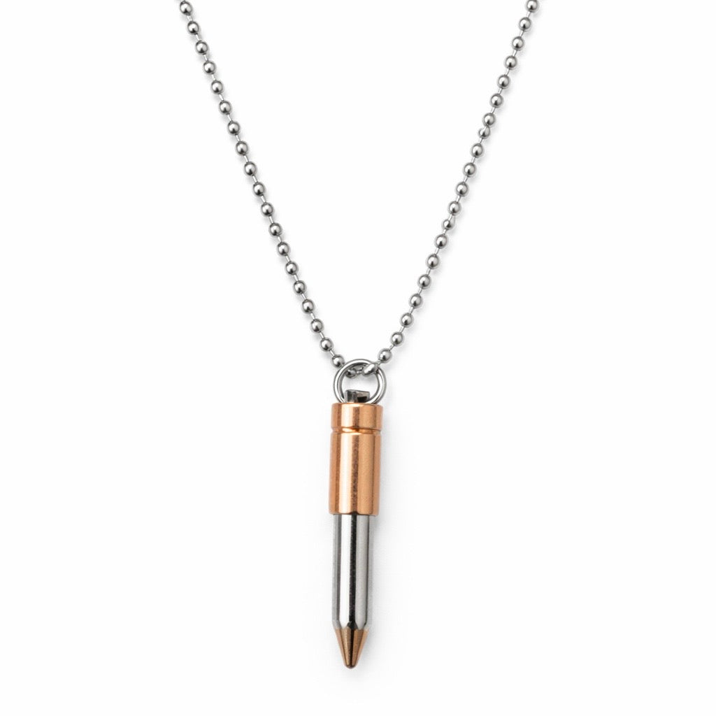 Rose Gold Bullet Pendant Chain