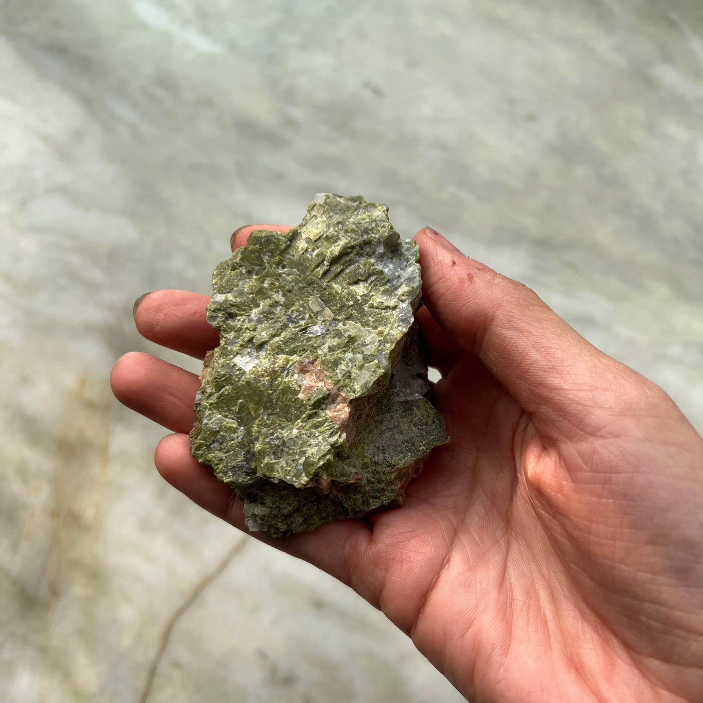 Unakite Green Raw Crystal Natural Rock Stone 250 grams