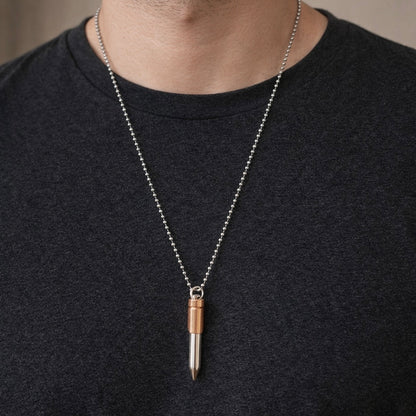 Rose Gold Bullet Pendant Chain