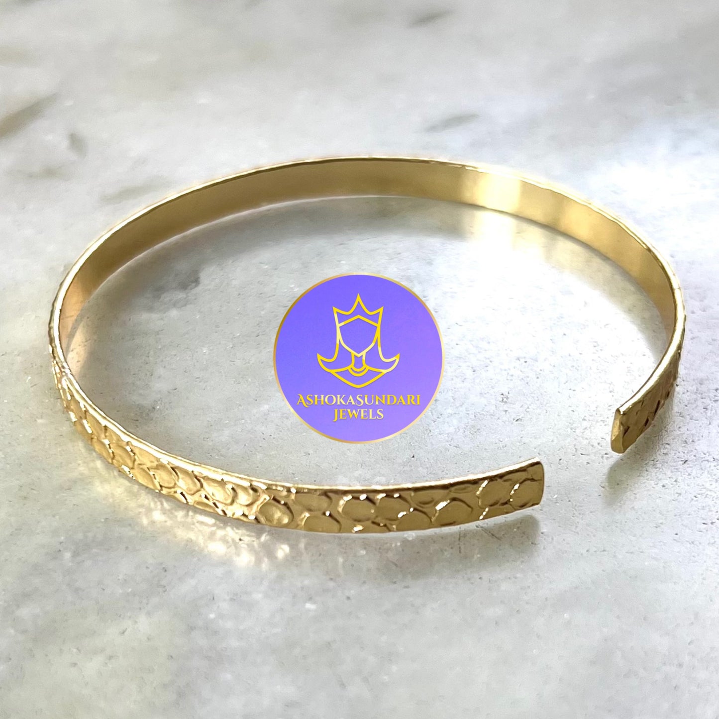 Gold Textured Bracelet