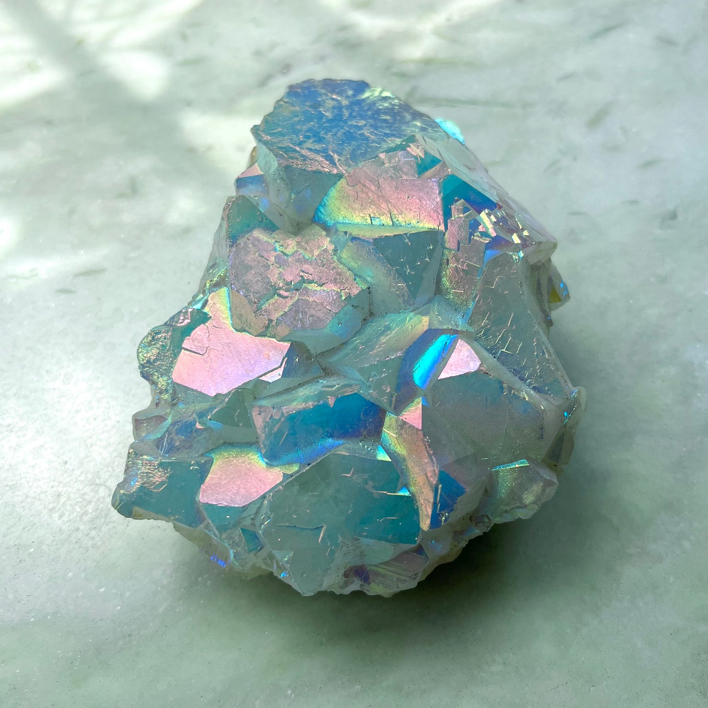 Blue Angel Aura Quartz Crystal Cluster