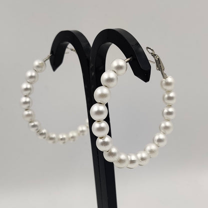 Pearl Hoop Earrings