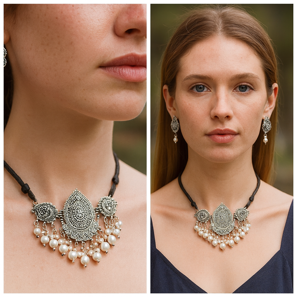 Antique Necklace and Earrings