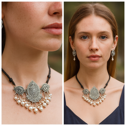 Antique Necklace and Earrings