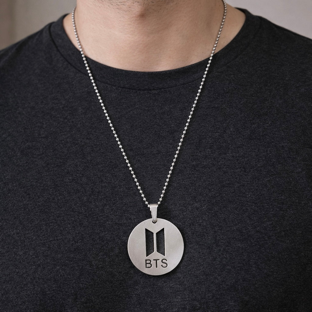 BTS Circle Metallic Pendant Chain