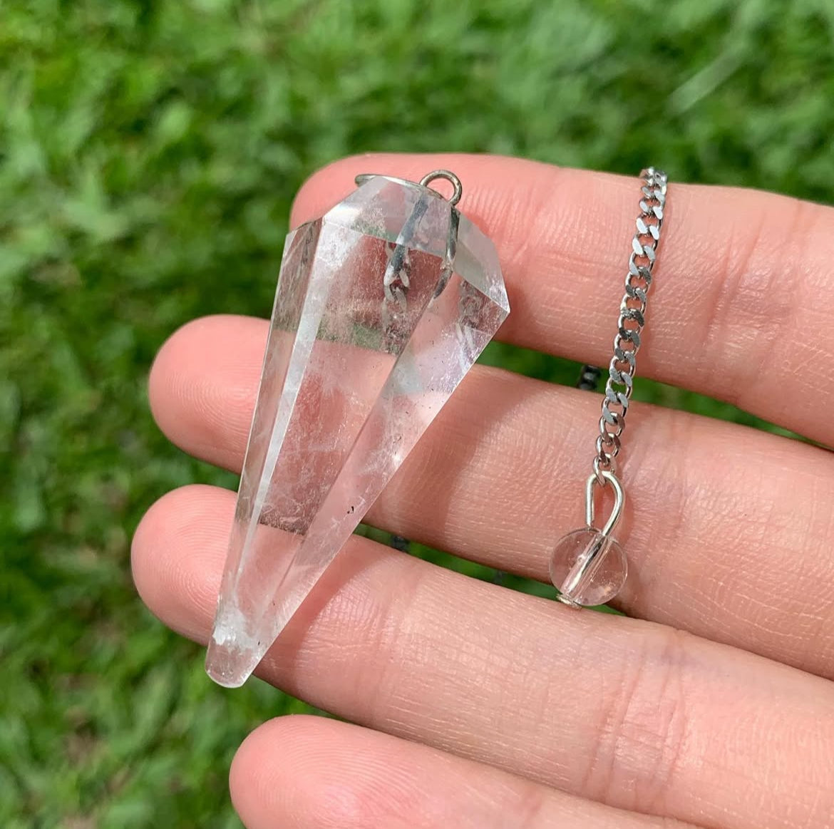 Clear Quartz Crystal Pendulum
