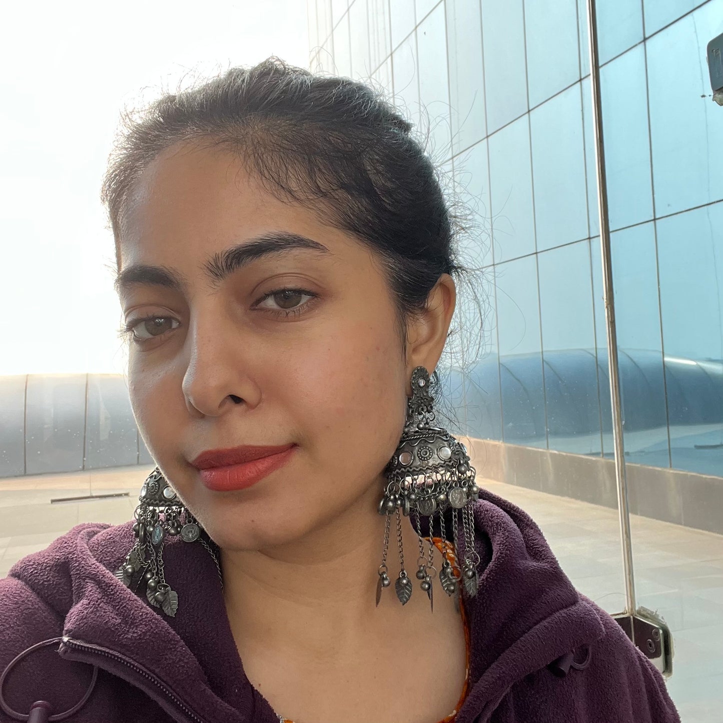 Dreamcatcher Black Oxidised Earrings