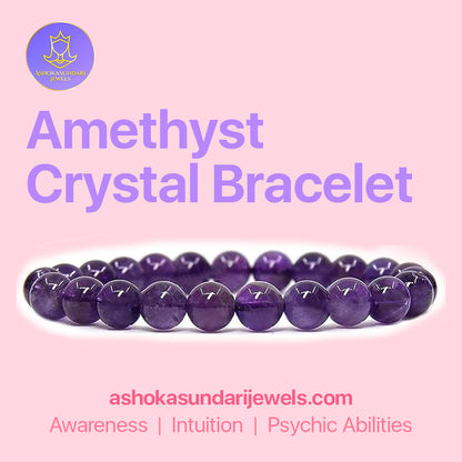 Amethyst Purple Crystal Bracelet