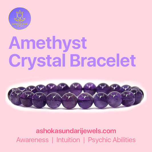 Amethyst Purple Crystal Bracelet