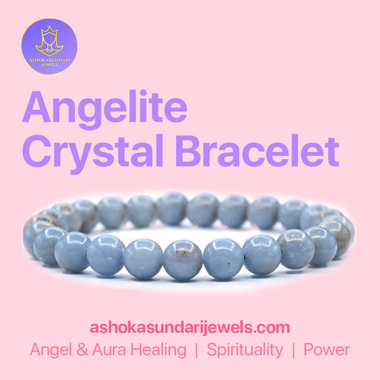 Blue Angelite Crystal Bracelet