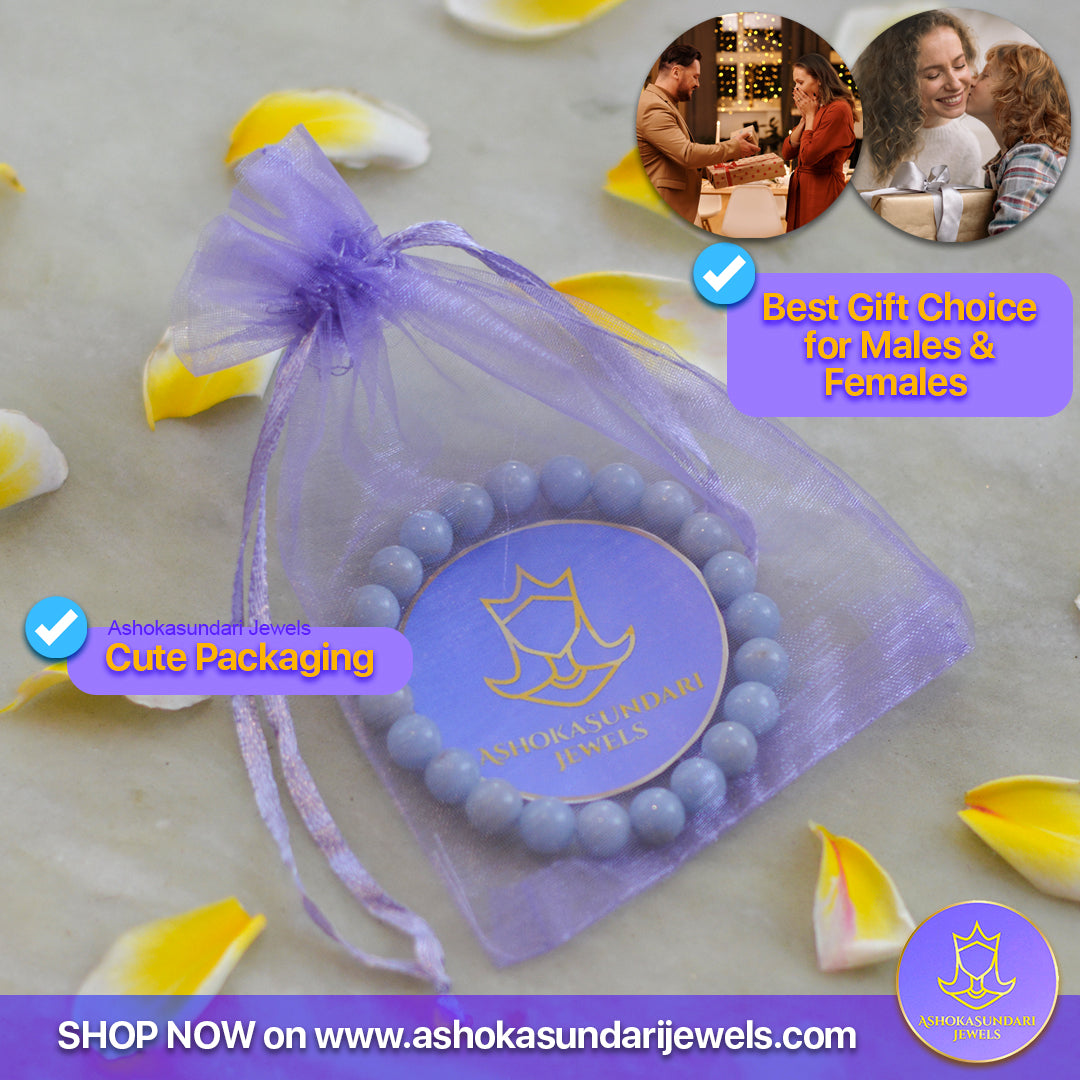 Blue Angelite Crystal Bracelet