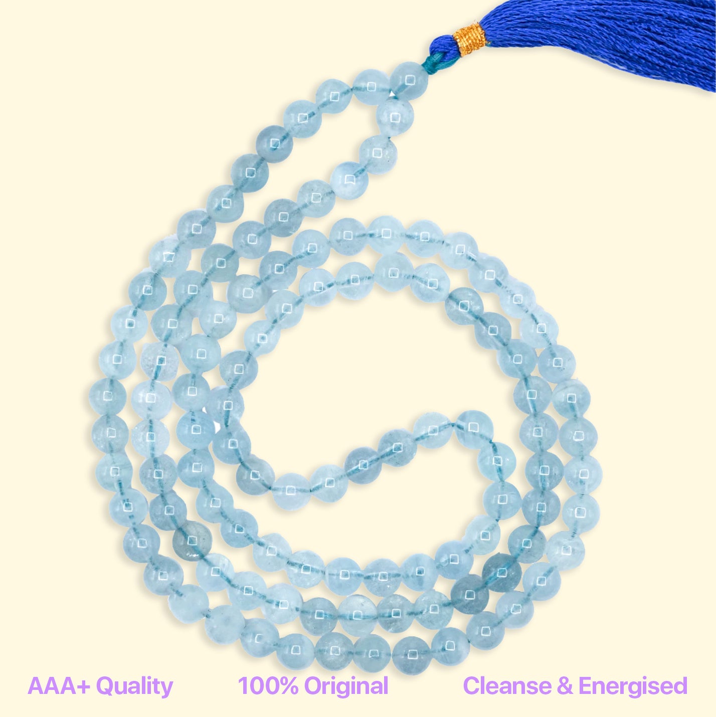 Aquamarine Crystal Chanting Mala