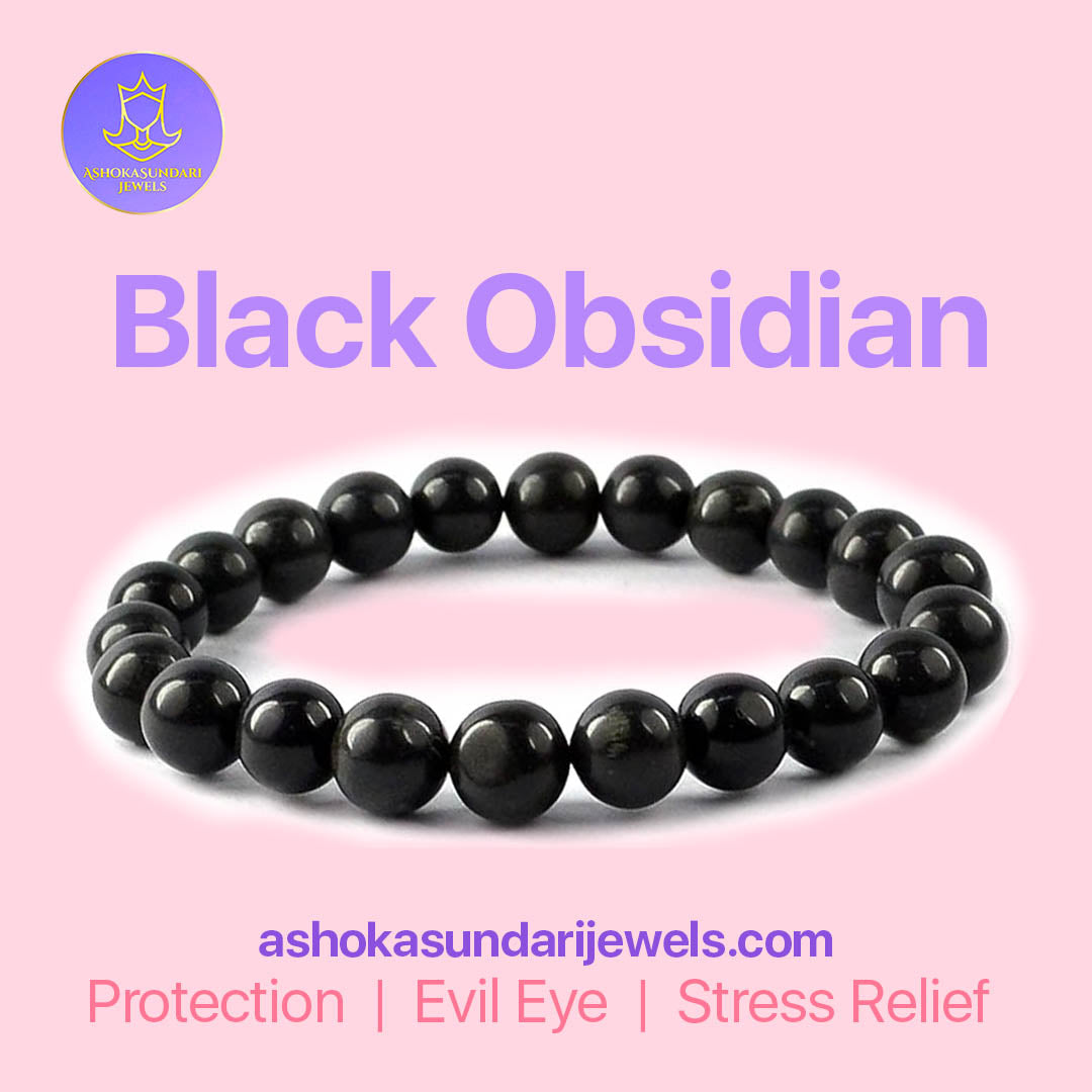 Black Obsidian Crystal Bracelet