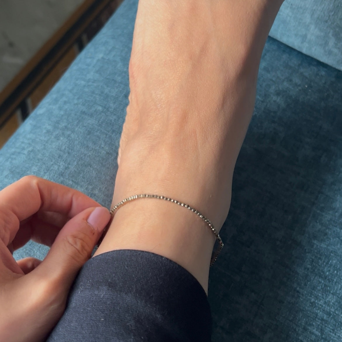 Pyrite Crystal single Anklet for Foot