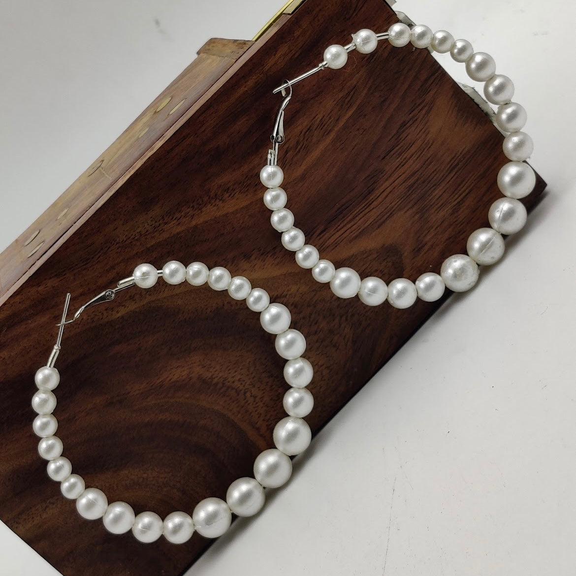 Pearl Hoop Earrings