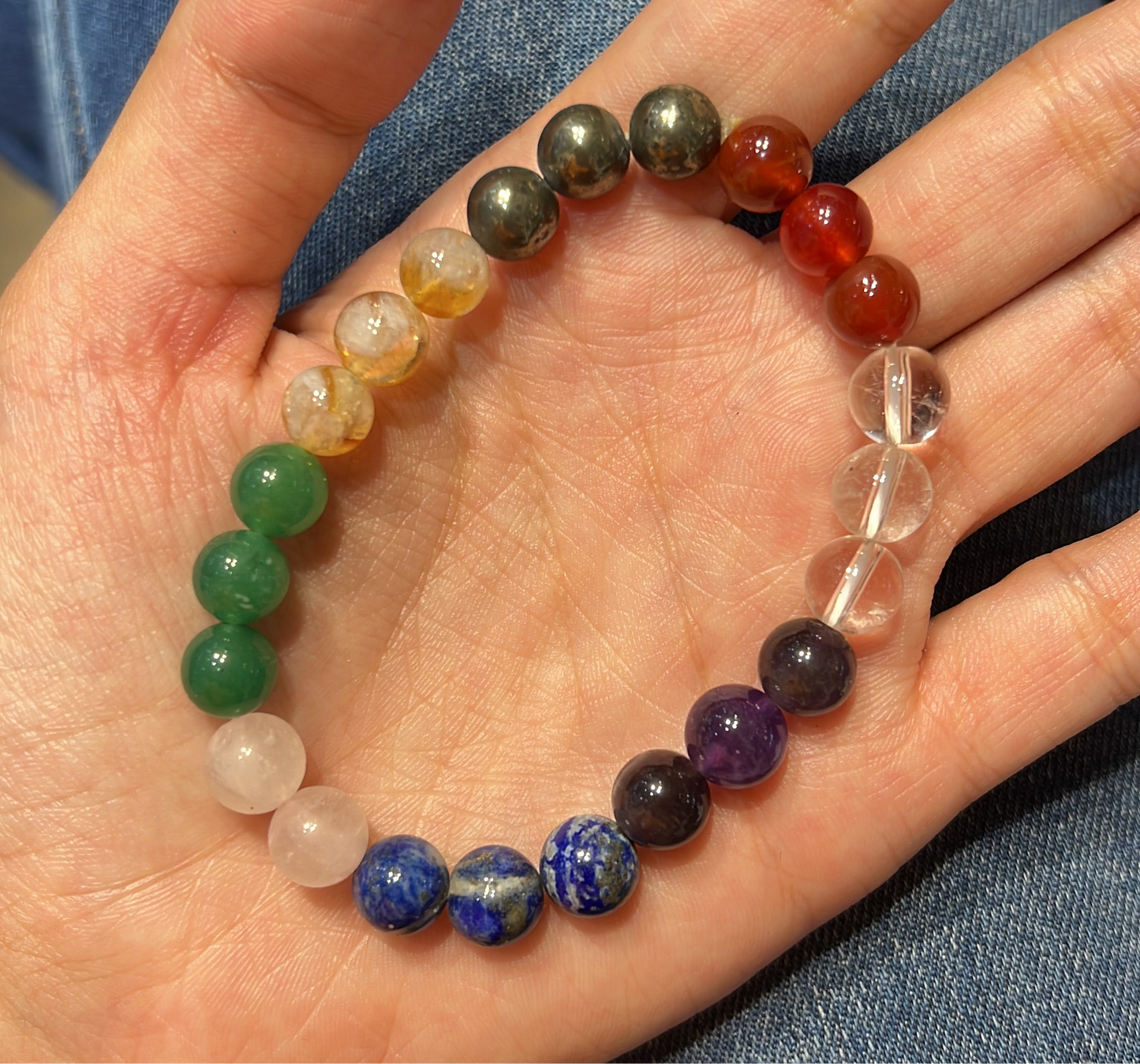 7 Seven Chakra Crystal Beaded Bracelet