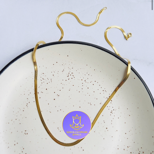 Gold Polish Snake Skin Chain