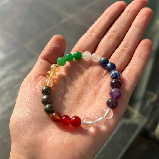 7 Seven Chakra Crystal Beaded Bracelet