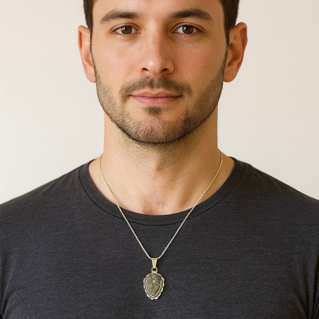 Natural Raw Pyrite Crystal Pendant