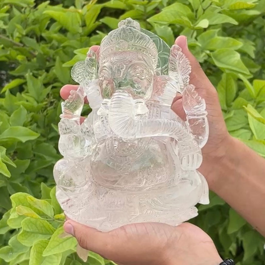 Clear Quartz Crystal Ganpati