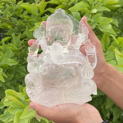 Clear Quartz Crystal Ganpati