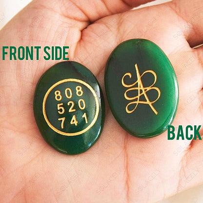 Green Aventurine Jade Crystal Zibu Coin