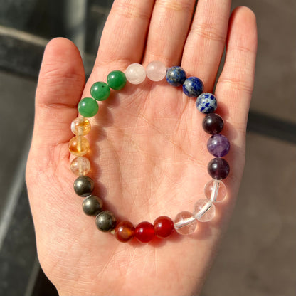 7 Seven Chakra Crystal Beaded Bracelet