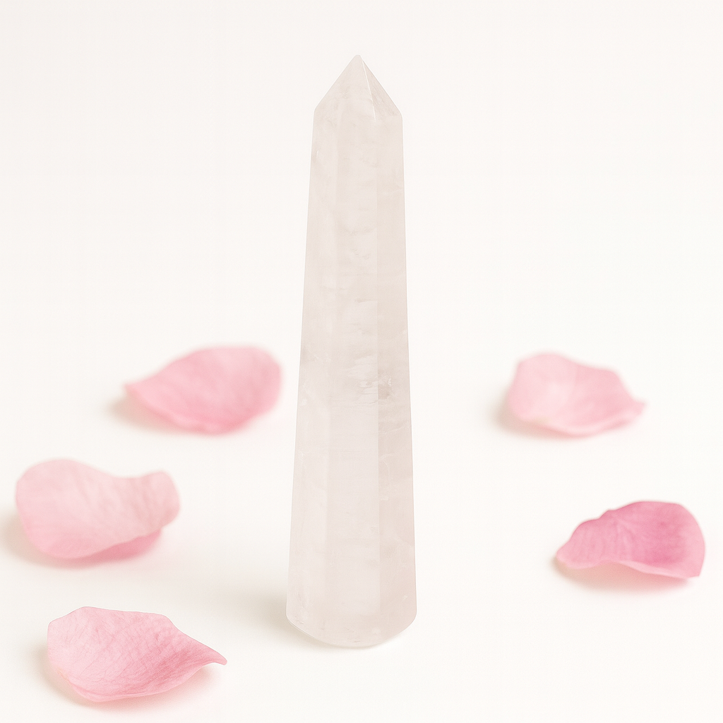Clear Quartz Crystal Spatik Tower Point