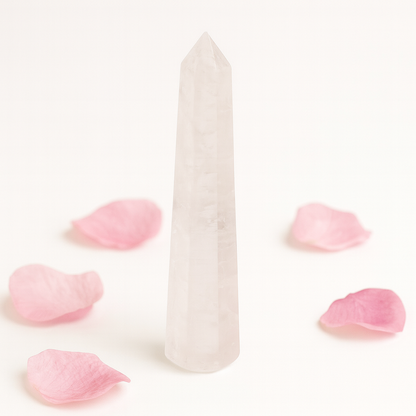 Clear Quartz Crystal Spatik Tower Point