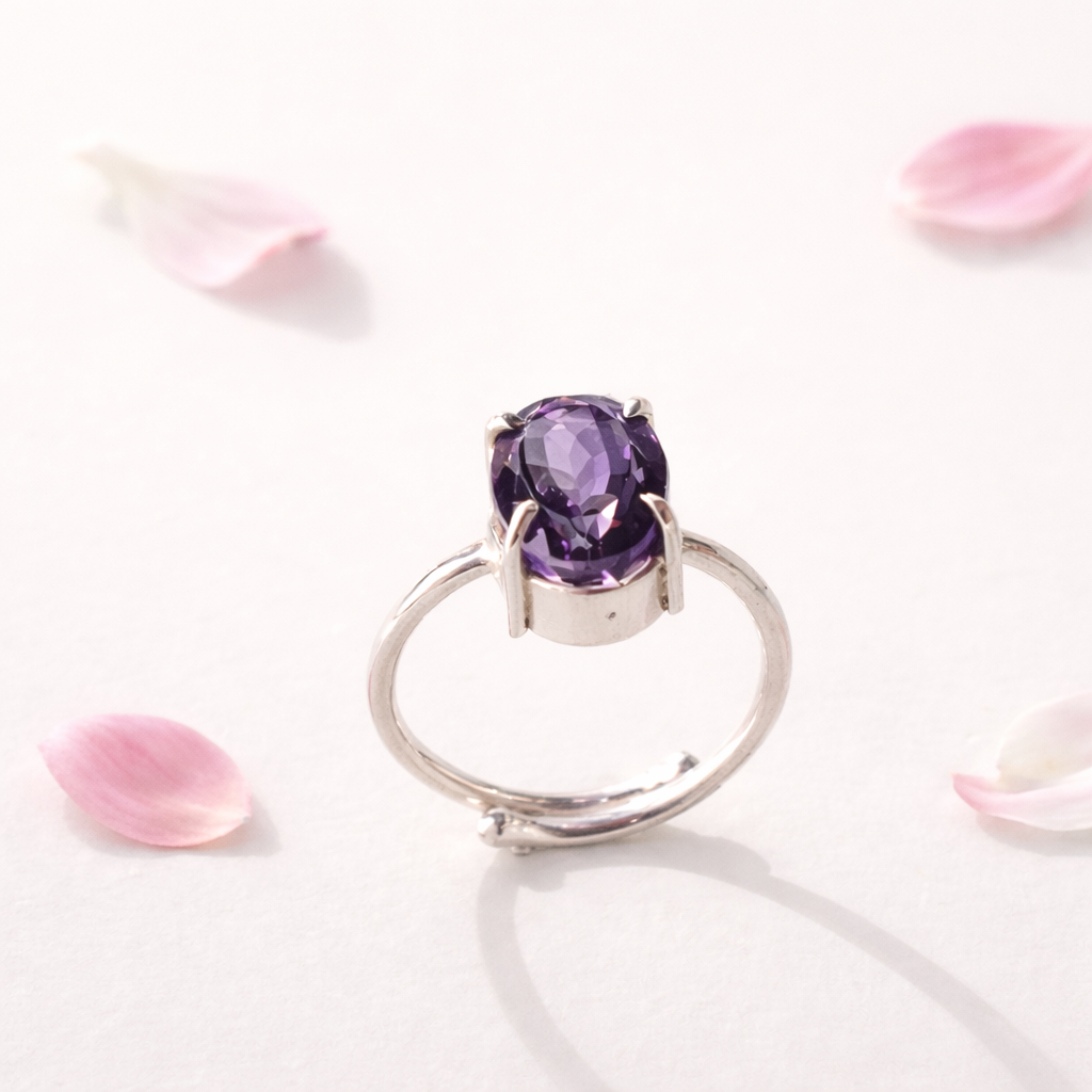 Amethyst Crystal Ring