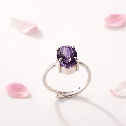 Amethyst Crystal Ring