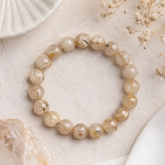 Golden Rutile Crystal Bracelet