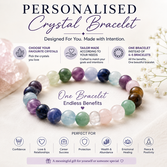 Personalised Crystal Bracelet - 8mm beads