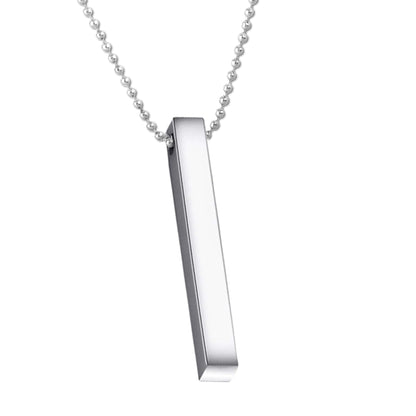 Black & Silver Bar Pendant Chain Combo of 2