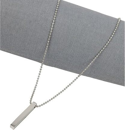 Silver Bar Pendant Chain